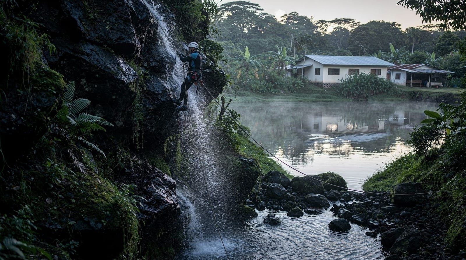 Canyoning cerca de La Fortuna: rápel en las gargantas volcánicas