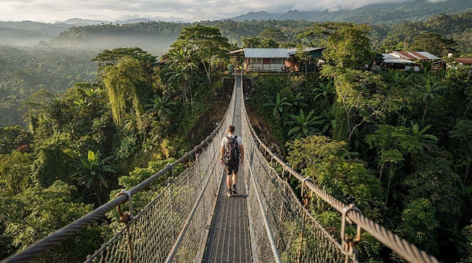 Tres parques de puentes colgantes cerca de La Fortuna, comparados